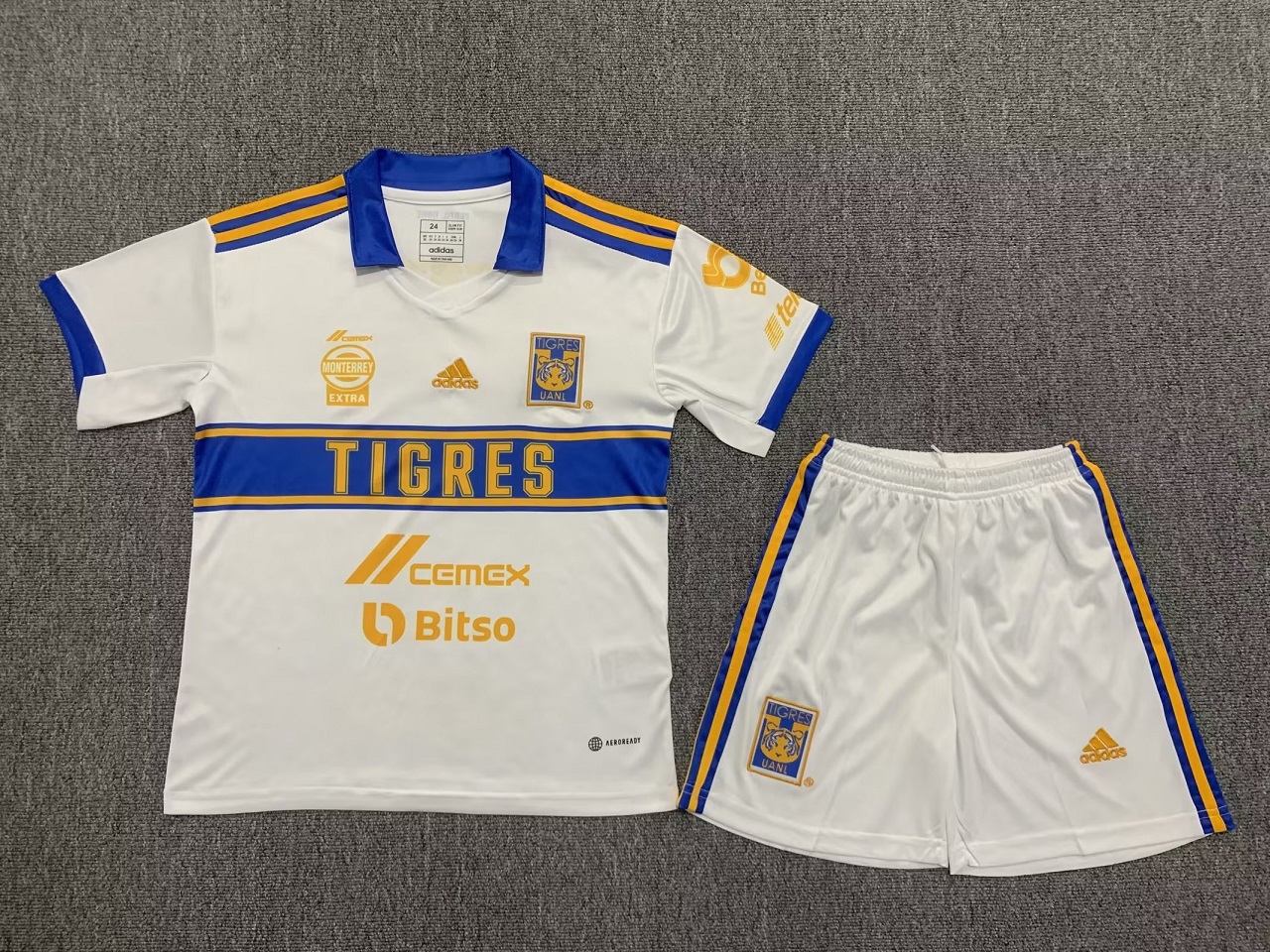 Kids-Tigres UANL 22/23 Third White Soccer Jersey